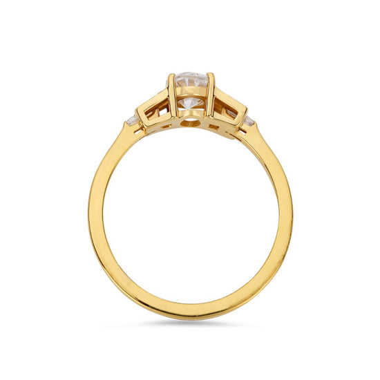 V by Laura Vann Vintage Style Oval Buckle Ring | The Cut London