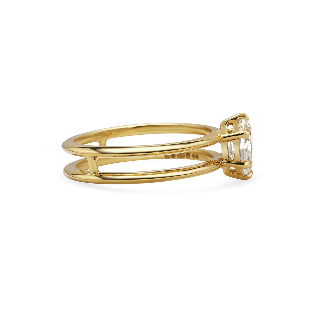  Adelia Double Band Diamond Ring by Rachel Boston | The Cut London