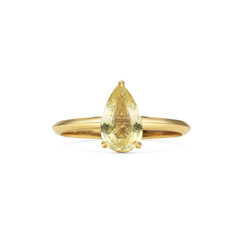 Rachel Boston Lemon Sapphire & Gold Ring