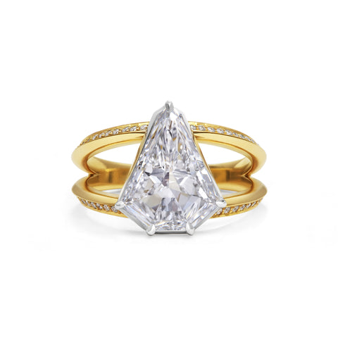 Rachel Boston Shield Cut one-of-a-kind Ring