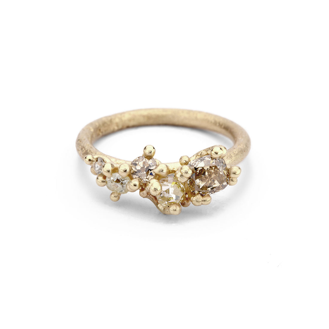  Champagne Diamond Tapering Ring by Ruth Tomlinson | The Cut London