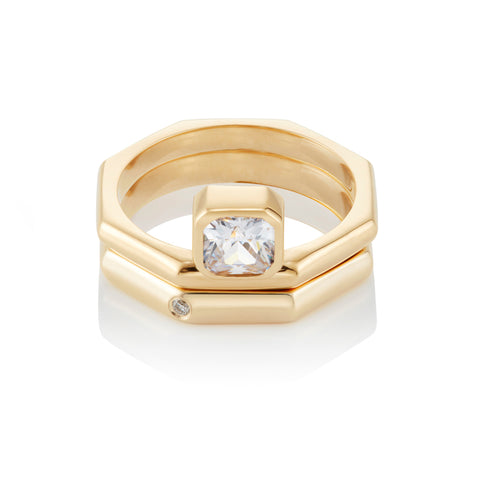 Roxanne Rajcoomar-Hadden Radiant Cut Union Ring