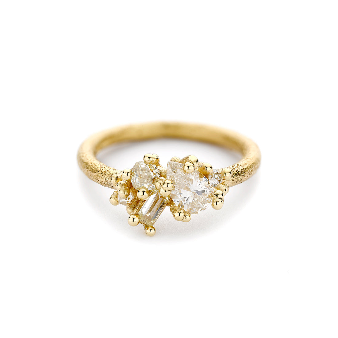  Contrast Cut Diamond Cluster Ring by Ruth Tomlinson | The Cut London