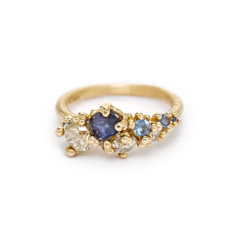 Ruth Tomlinson Multi Sapphire Cluster Ring