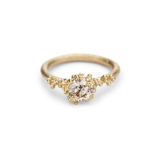Ruth Tomlinson Solitaire Champagne Diamond Ring | The Cut London