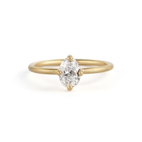 Shimell & Madden Diamond Oval Solo Ring