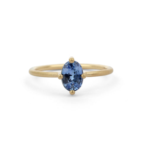Shimell & Madden Oval Blue Sapphire Solo Ring