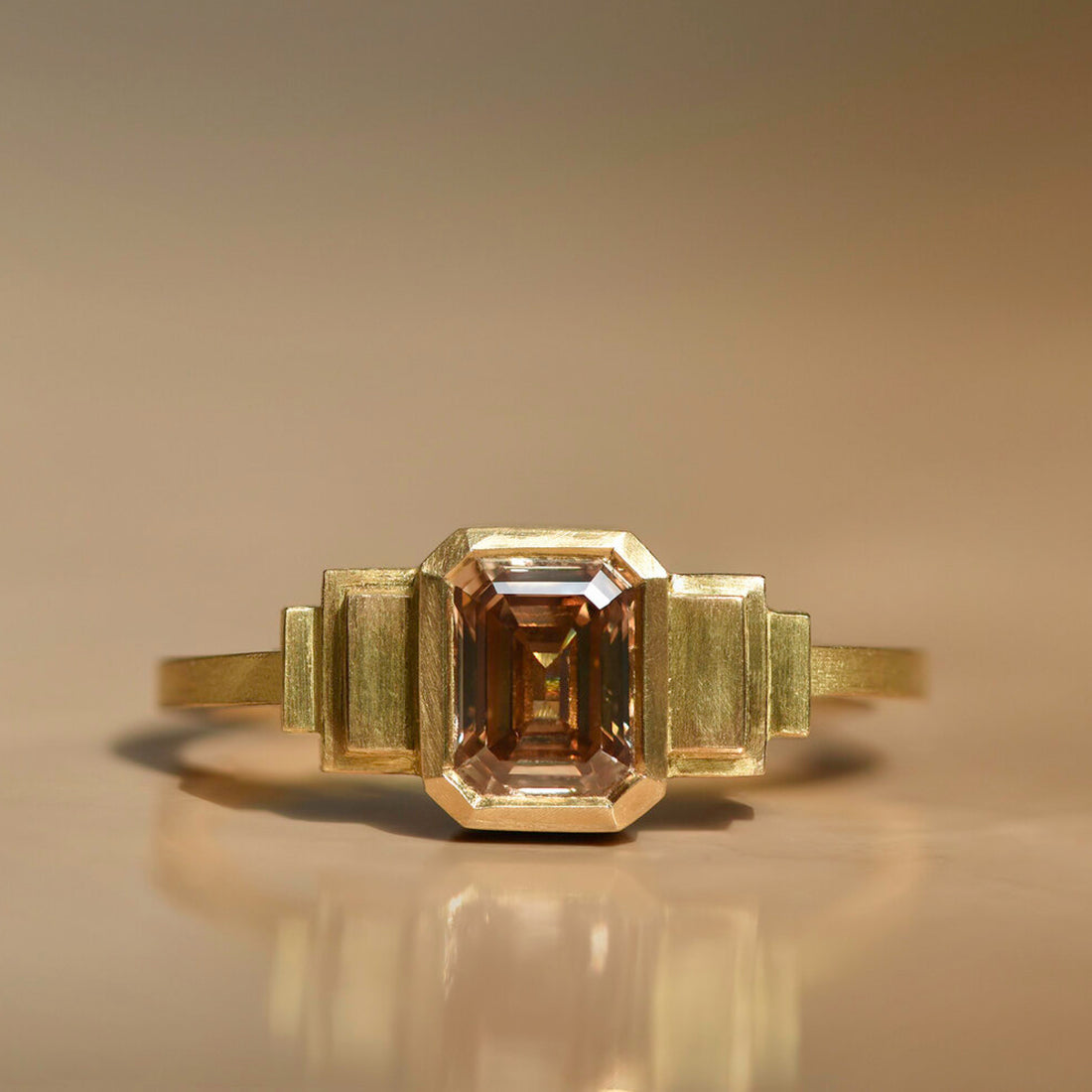  Cognac Diamond Strata Ring by Shivani Chorwadia | The Cut London